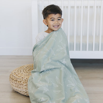 Toddler Blanket, 4 Season® Merino Wool & Organic Cotton, 52.5" x 40", Sage
