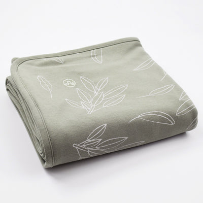 4 Season® Stroller Merino Wool & Organic Cotton Baby Blanket, 40" x 31.5", Sage