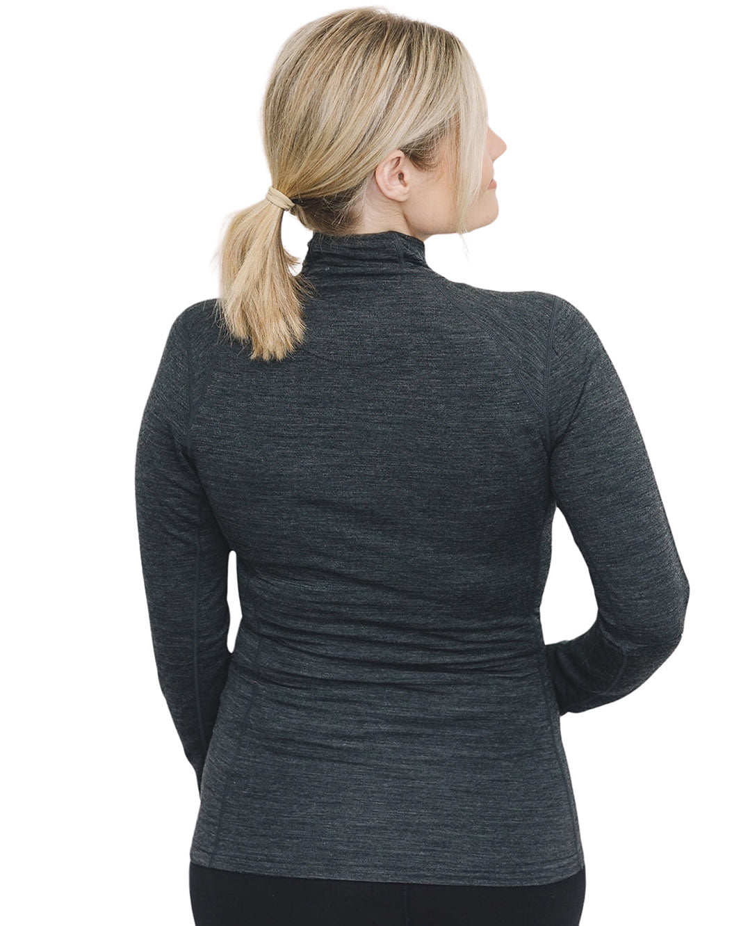 Women's Merino Natural Fleece Full-Zip Jacket, Charcoal Gray