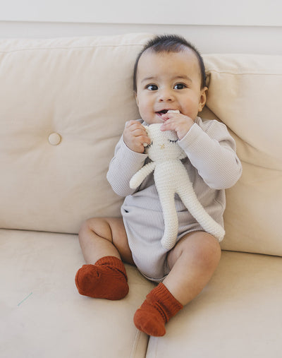 Wool Socks, Baby and Toddler, Rust