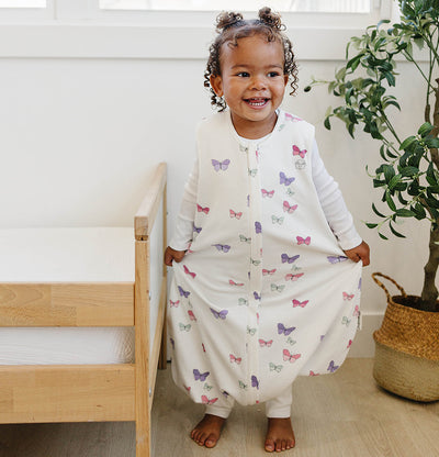 4 Season® Baby Sleep Bag with Feet, Merino Wool & Organic Cotton, Butterfly