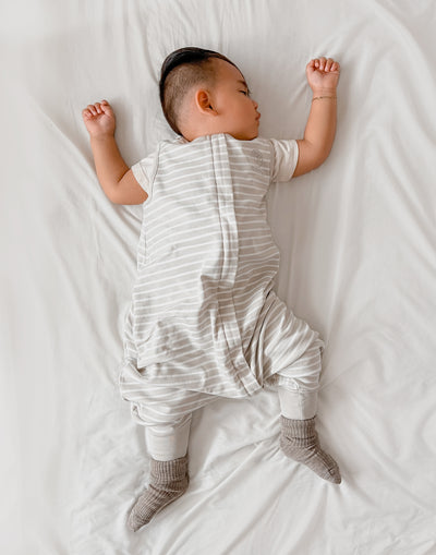 4 Season® Baby Sleep Bag with Feet, Merino Wool & Organic Cotton, Birch Gray