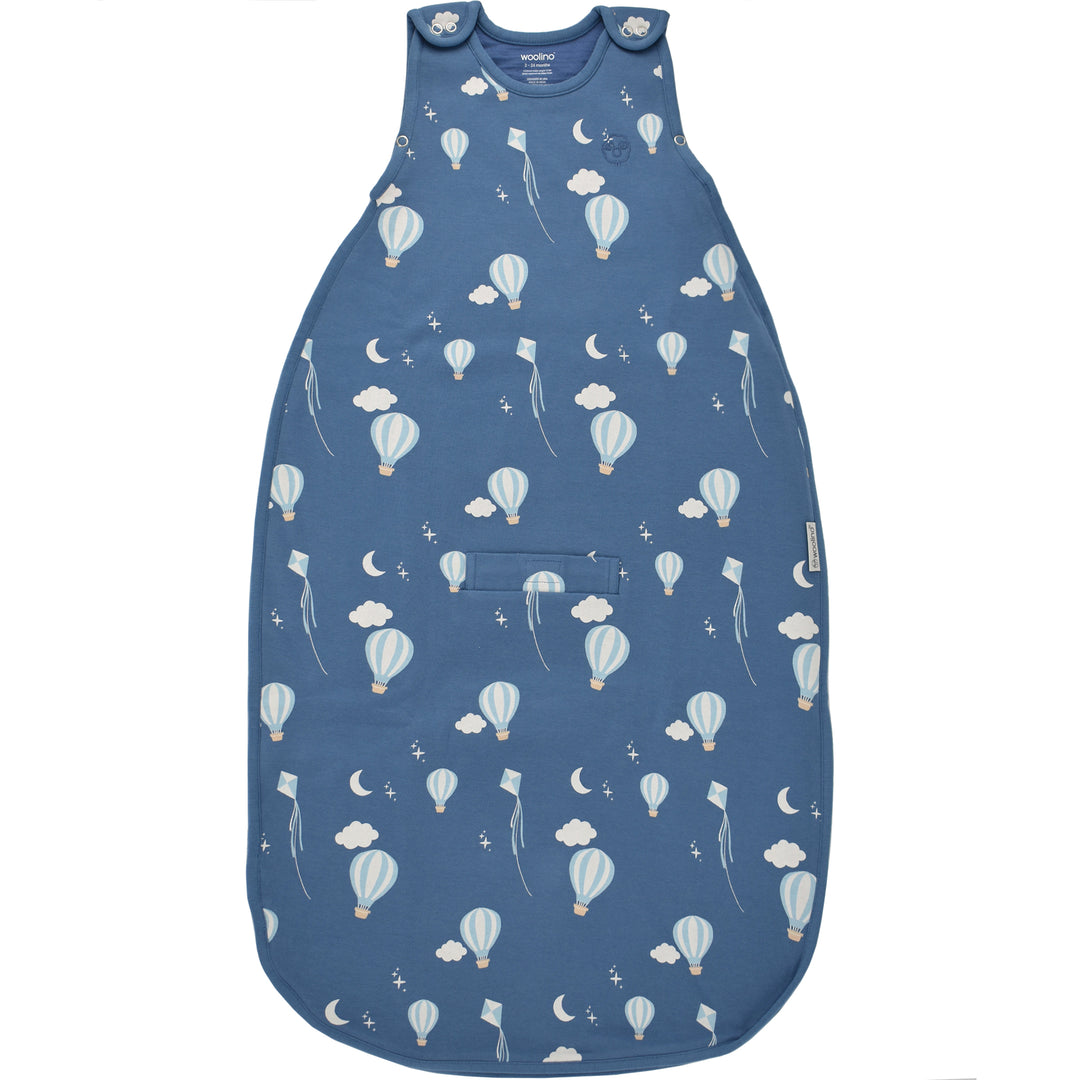 Woolino Toddler Sleeping Bag, 4 Season, Merino Wool and Organic Cotton Baby Wearable Blanket, 2-4 Years