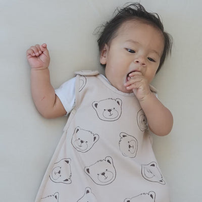 4 Season® Ultimate Baby Sleep Bag, Merino Wool & Organic Cotton, Teddy Bear