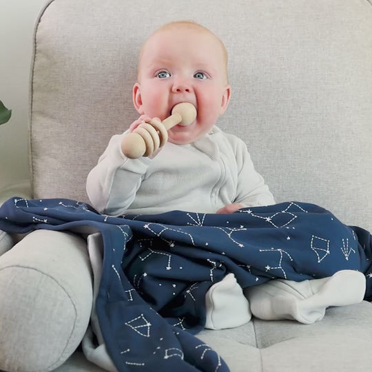 Merino Wool Toddler Blanket |Natural Merino Wool Children