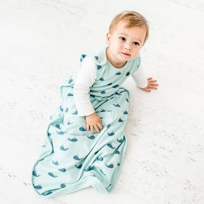 4 Season® Ultimate Baby Sleep Bag, Merino Wool & Organic Cotton, 2 Months - 2 Years, Whales