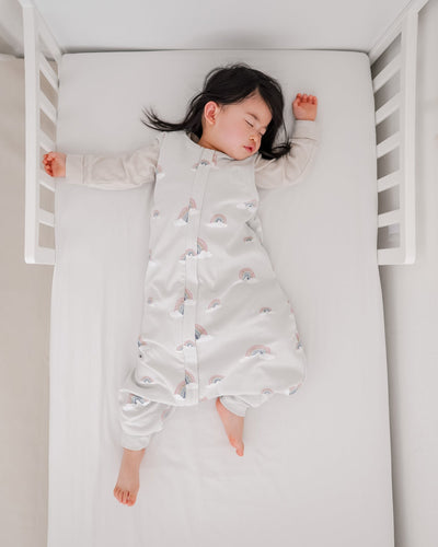 4 Season® Baby Sleep Bag with Feet, Merino Wool & Organic Cotton, Rainbow