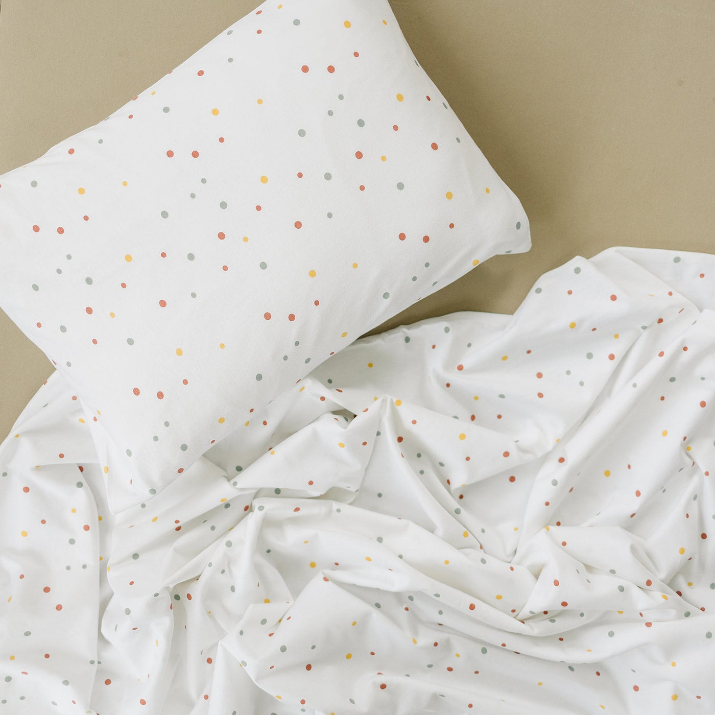 Ecolino® Pillowcase, 100% Organic Cotton, 2 Pack, Oat + Dots