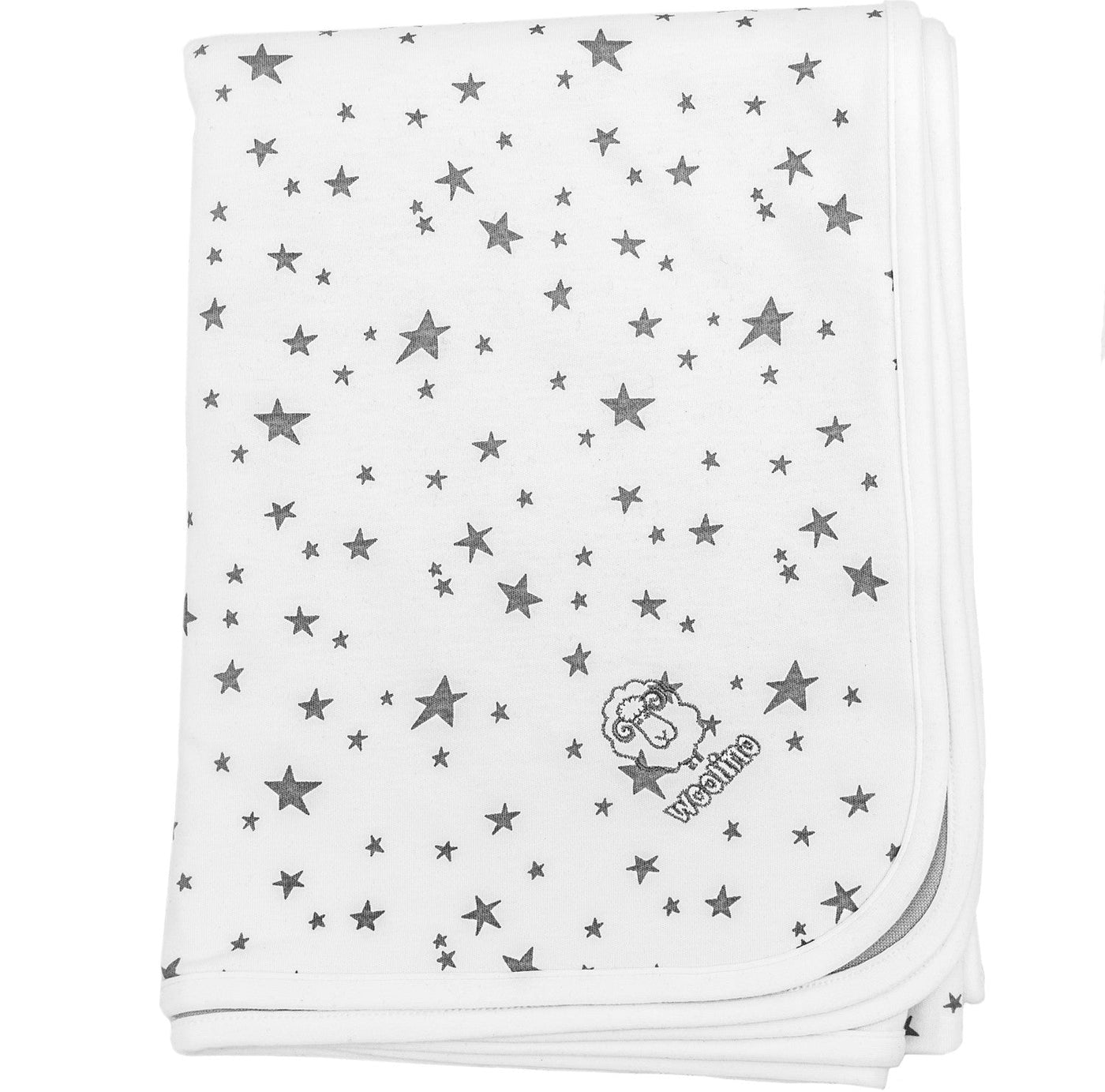 4 Season® Stroller Merino Wool Baby Blanket, 40" x 31.5", Star White