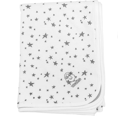 Toddler Blanket, 4 Season® Merino Wool & Organic Cotton, 52.5" x 40", Star White