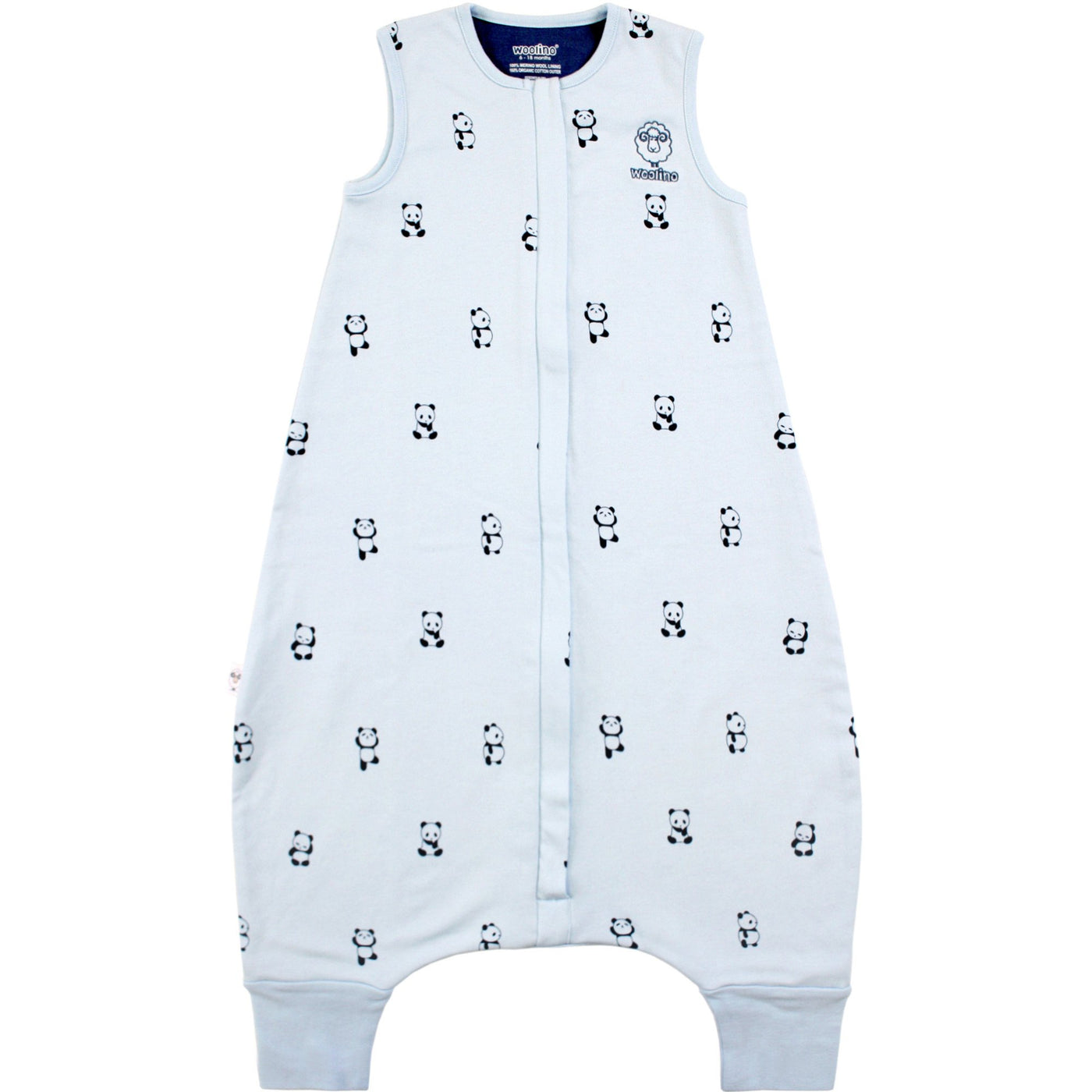 Imperfect 4 Season™ Baby Sleep Bag with Feet, Merino Wool & Organic Cotton, Panda