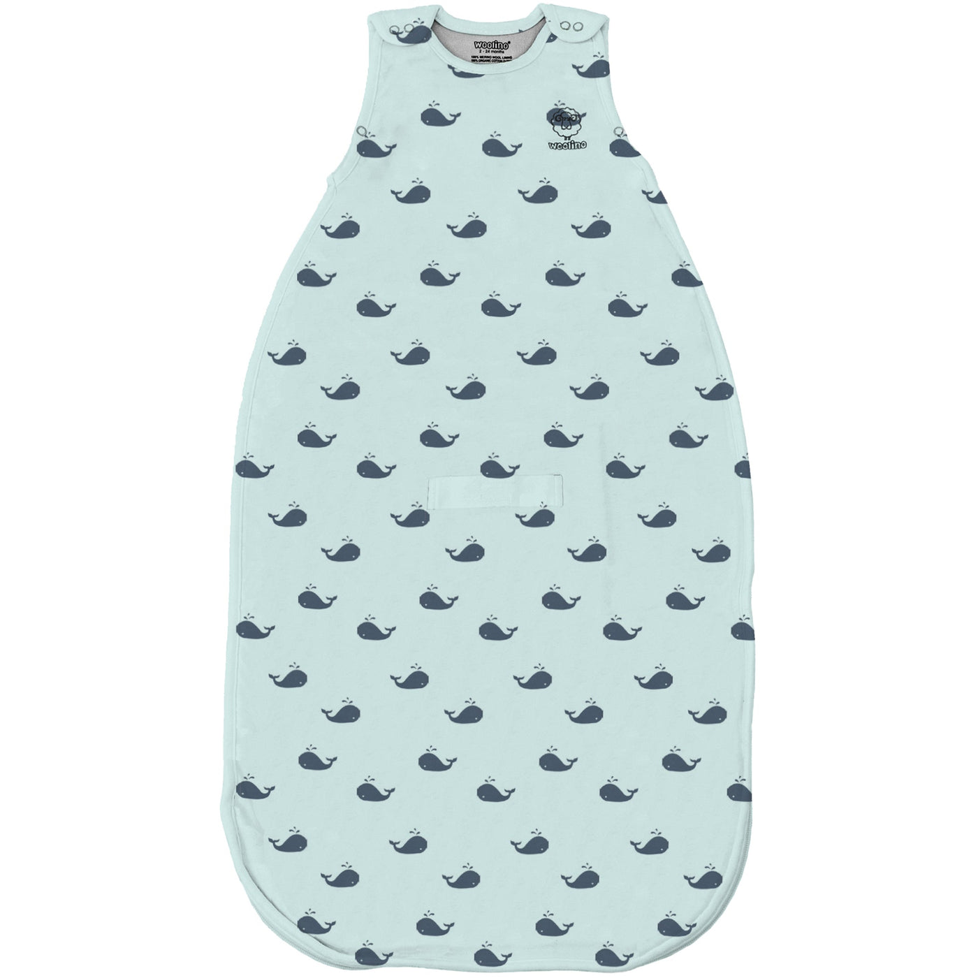 4 Season® Ultimate Baby Sleep Bag, Merino Wool & Organic Cotton, 2 Months - 2 Years, Whales