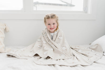 Toddler Blanket, 4 Season® Merino Wool & Organic Cotton Blanket, 52.5" x 40", Sheep