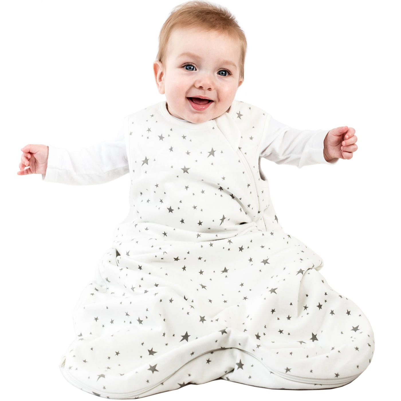 4 Season® Basic Baby Sleeping Bag, Merino Wool & Organic Cotton, Star White