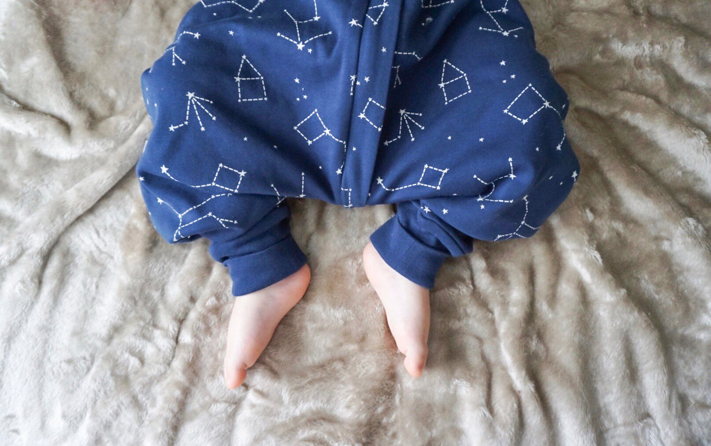 4 Season® Baby Sleep Bag with Feet, Merino Wool & Organic Cotton, Night Sky™