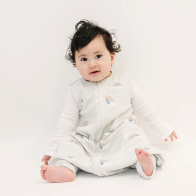 4 Season® Baby Sleep Bag with Feet, Merino Wool & Organic Cotton, Rainbow
