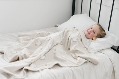 Toddler Blanket, 4 Season® Merino Wool Blanket, 52.5" x 40", Sheep