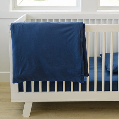 Ecolino® Duvet Cover, 100% Organic Cotton, Crib or Toddler, Navy Blue