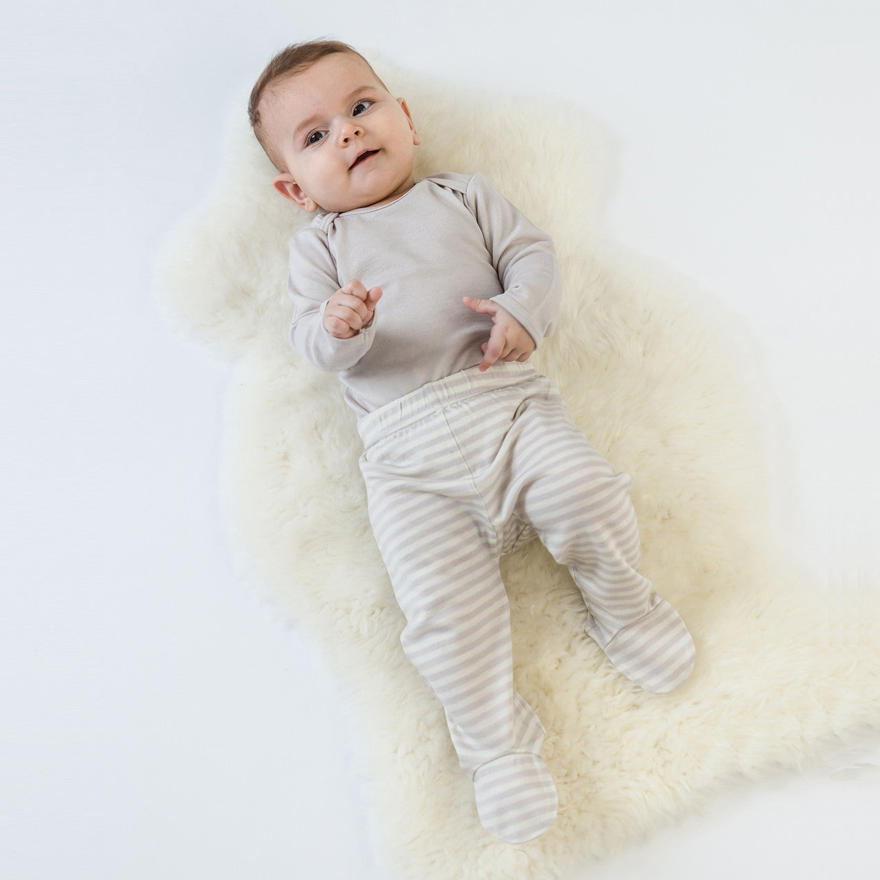 Merino Wool Footed Pants |Natural Merino Wool Baby Clothing – Woolino