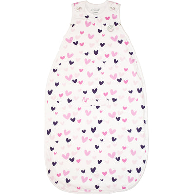 Ecolino® Adjustable Baby Sleep Bag, Organic Cotton, Universal Size: 2 Months - 2 Years, Heart
