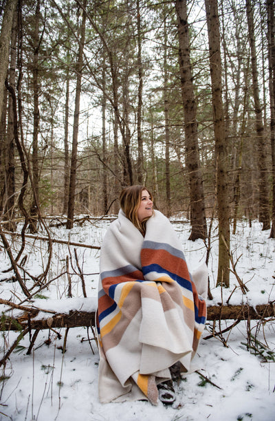 Cream wool blanket outlet
