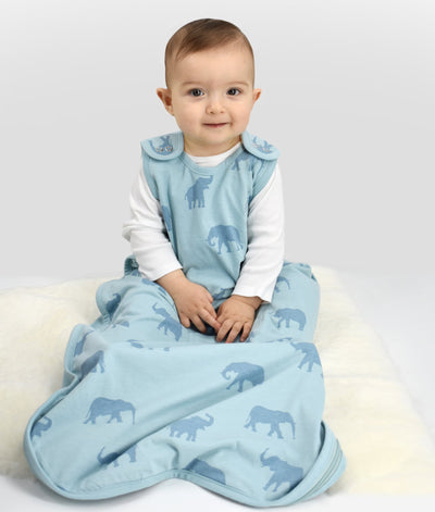 Ecolino® Adjustable Toddler Sleep Bag, Organic Cotton, Universal Size: 2 - 4 Years, Elephant