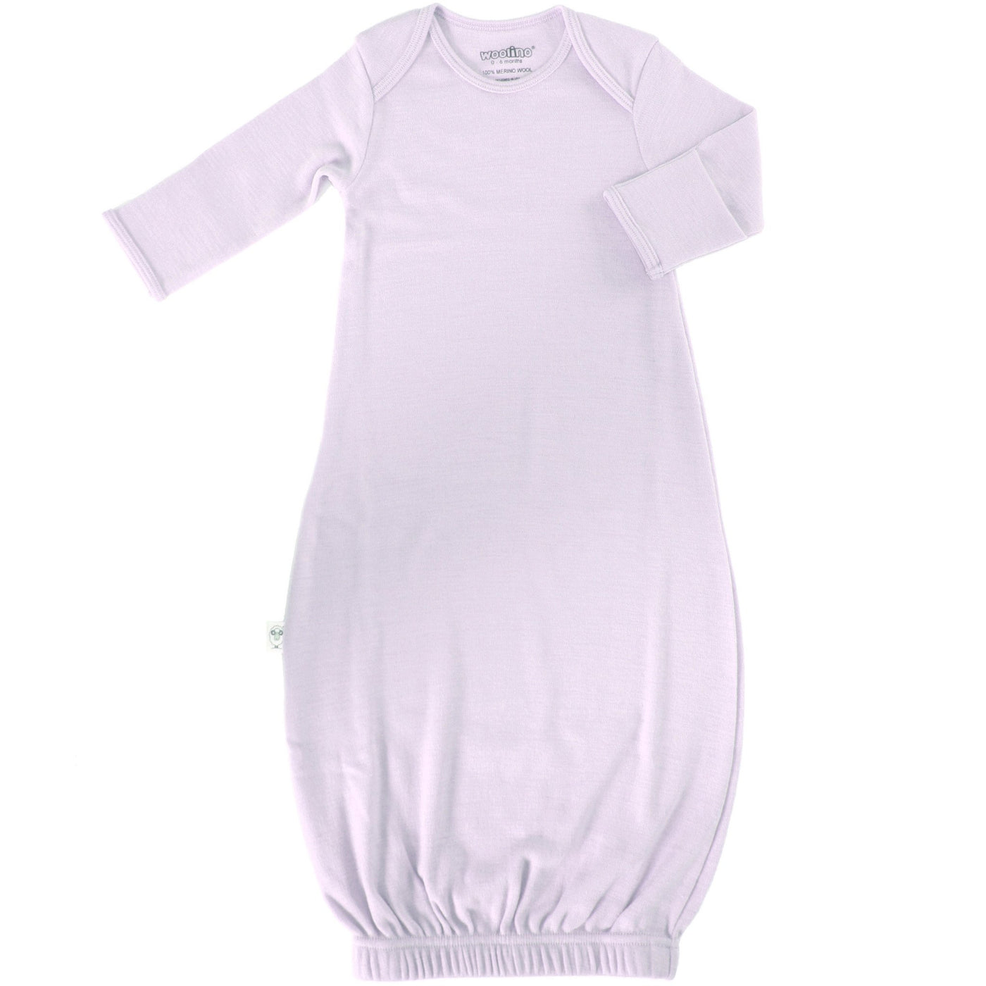 Imperfect Baby Gown, Merino Wool, 0-6 Months, Lilac
