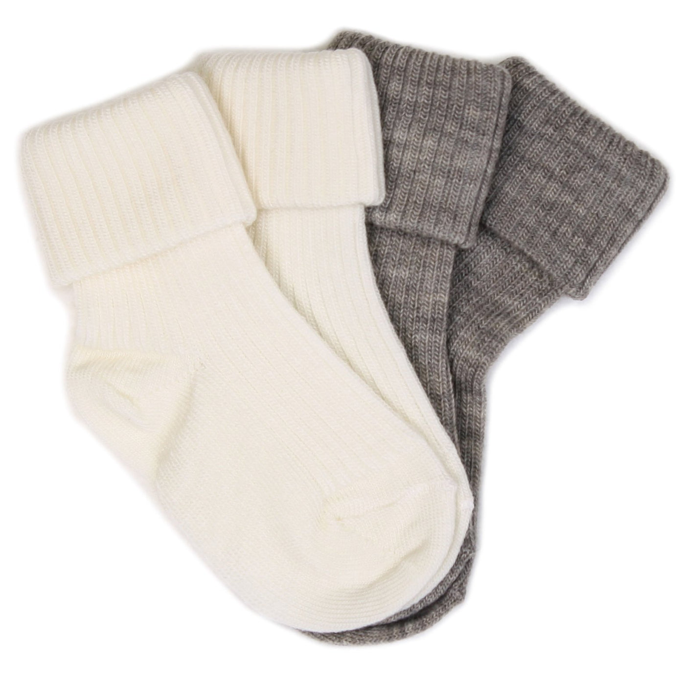 Imperfect Wool Socks, Baby and Toddler, Gray & White
