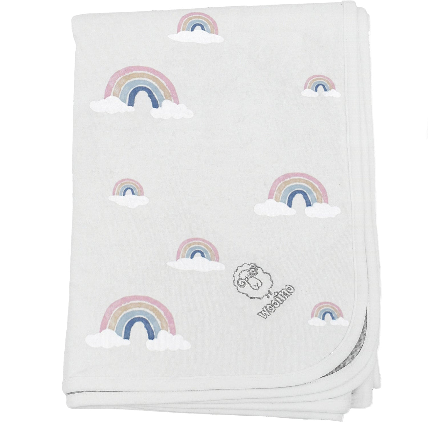 Imperfect Toddler Blanket, 4 Season® Merino Wool Blanket, 52.5" x 40", Rainbow