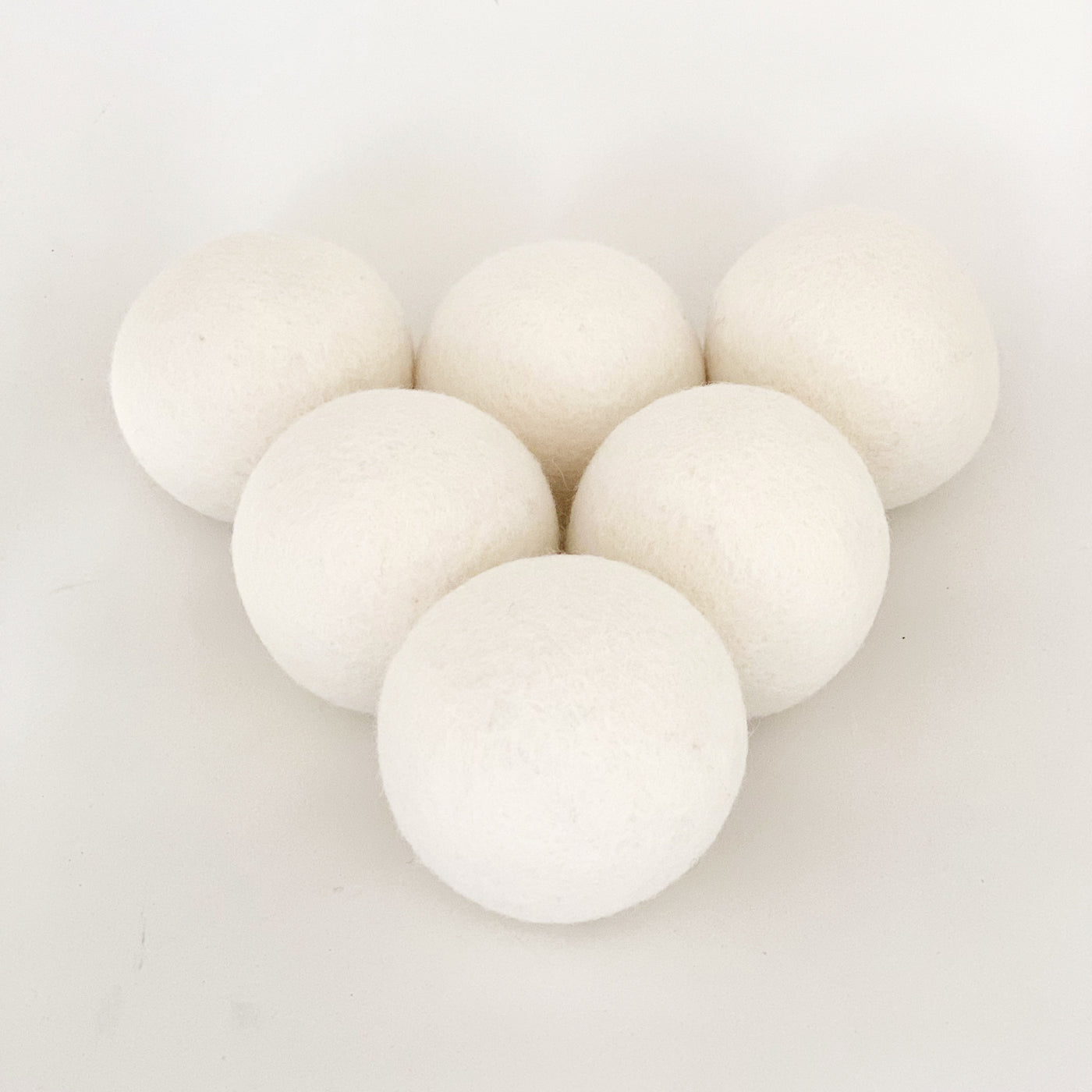 Wool Dryer Balls, 6 Pack XL Size, White