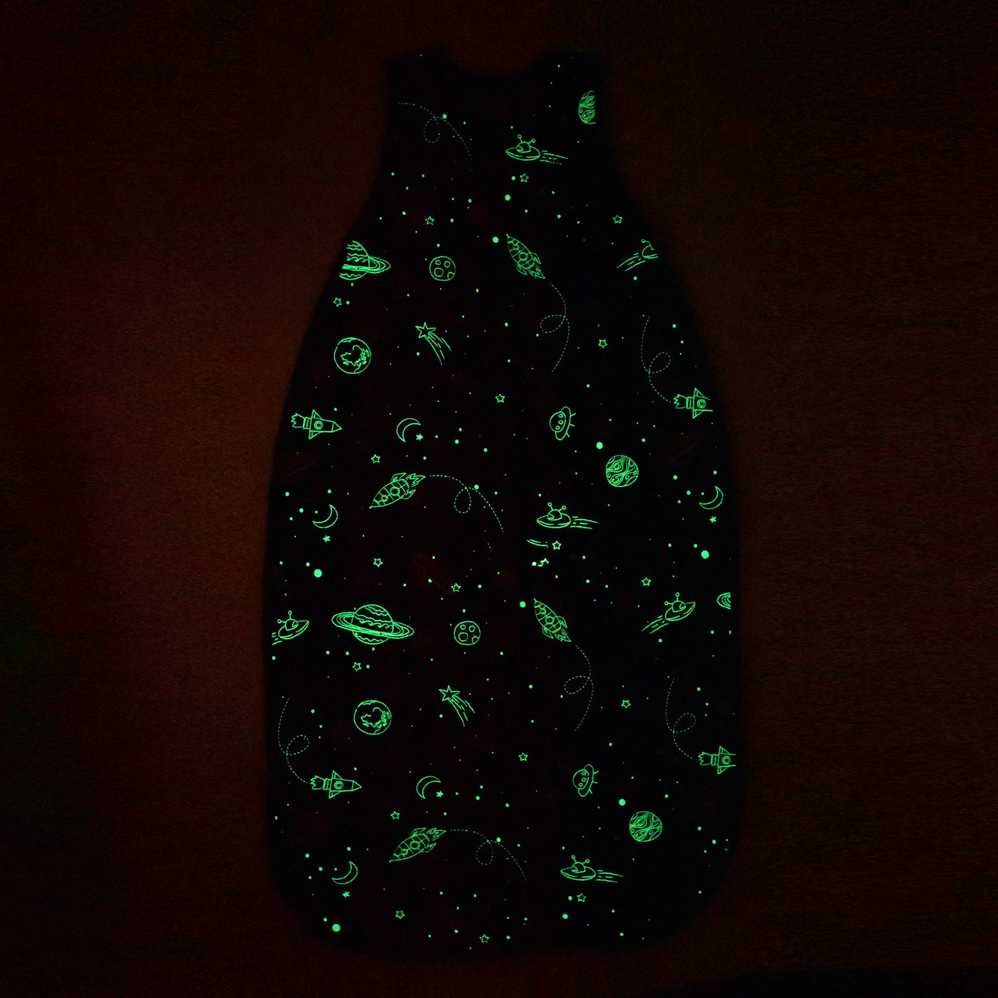 4 Season® Ultimate Toddler Sleep Bag, Merino Wool & Organic Cotton, 2 - 4 Years, Space - Glow In The Dark