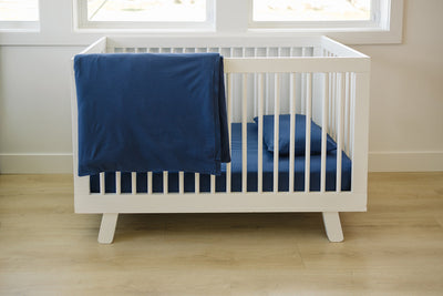 Ecolino® Duvet Cover, 100% Organic Cotton, Crib or Toddler, Navy Blue
