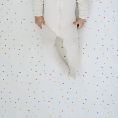 Ecolino® Crib Sheet, 100% Organic Cotton, Dots