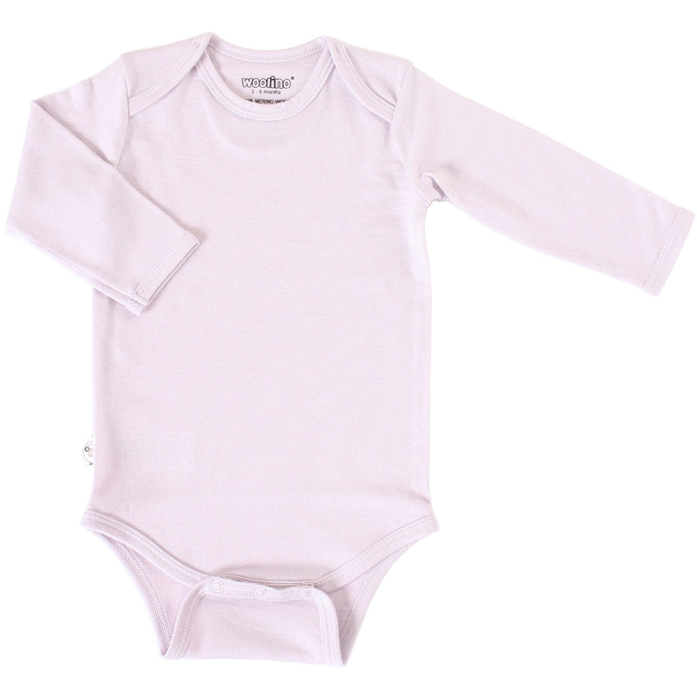 Imperfect Baby Bodysuit, Long Sleeve, Merino Wool, Lilac