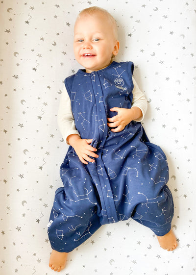 4 Season® Baby Sleep Bag with Feet, Merino Wool & Organic Cotton, Night Sky™