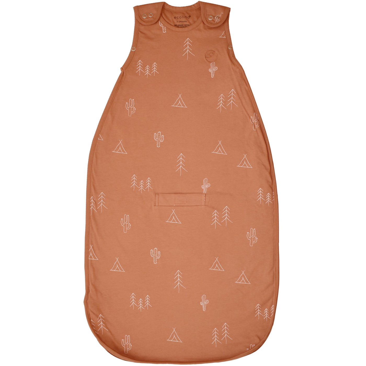Ecolino® Adjustable Toddler Sleep Bag, Organic Cotton, Universal Size: 2 - 4 Years, Desert