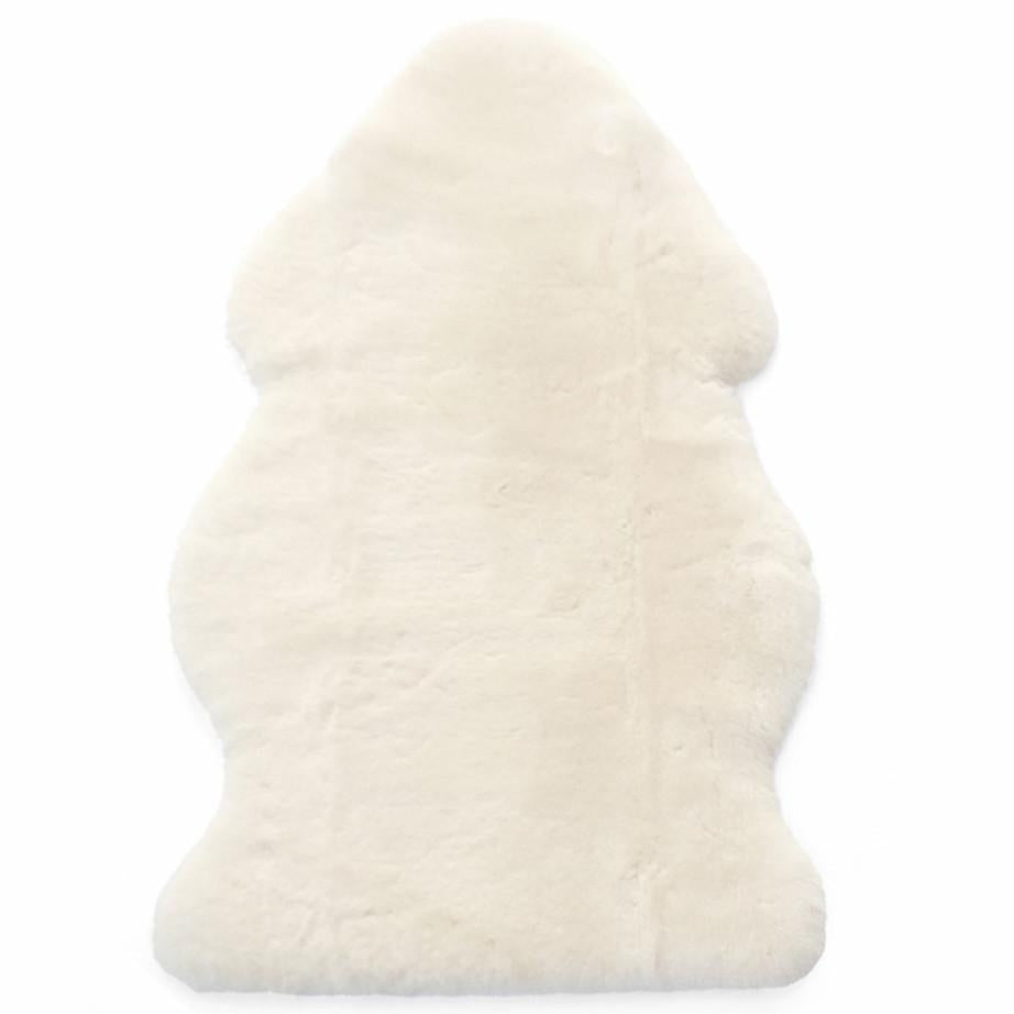 Imperfect Sheepskin Rug for Babies, 100% Natural, Shorn Lambskin Wool, 2 x 3 Feet, Ivory