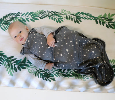 4 Season® Ultimate Baby Sleep Bag, Merino Wool & Organic Cotton, Star Gray
