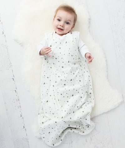 4 Season® Classic Baby Sleeping Bag, Merino Wool & Organic Cotton, Star White