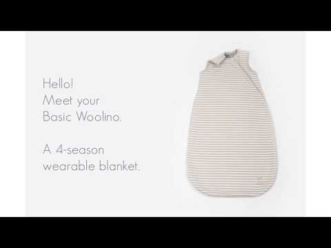 4 Season® Basic Baby Sleeping Bag, Merino Wool & Organic Cotton, Birch Gray