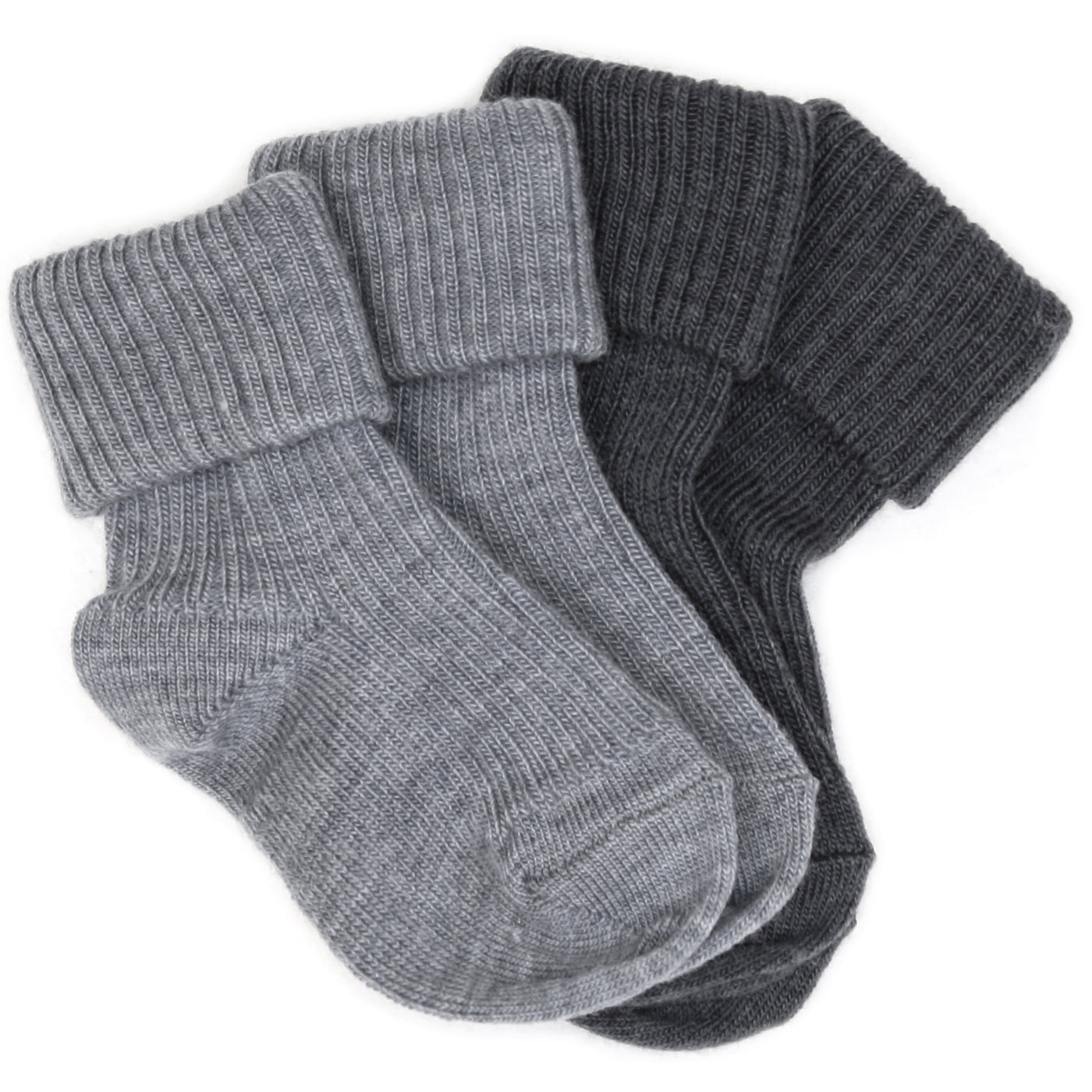 Imperfect Wool Socks, Baby and Toddler, Light & Dark Slate - TWO PAIR PACK (discontinued)